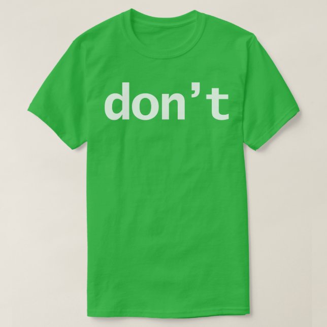 T-shirt Texte blanc de la typographie minimale (Design devant)