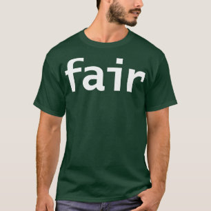T-shirt Texte blanc de type minimal équitable