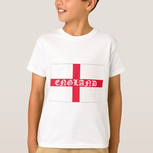 T-shirt Texte blanc du drapeau anglais (Devant)