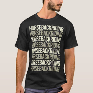 T-shirt Texte Blanc Équitation équitation équitation équit