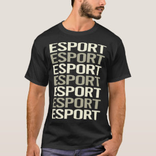 T-shirt Texte blanc Esports Esport