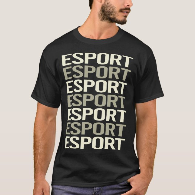 T-shirt Texte blanc Esports Esport (Devant)