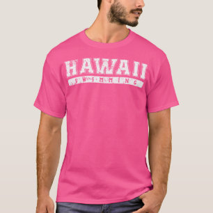 T-shirt Texte blanc Hawaii nage