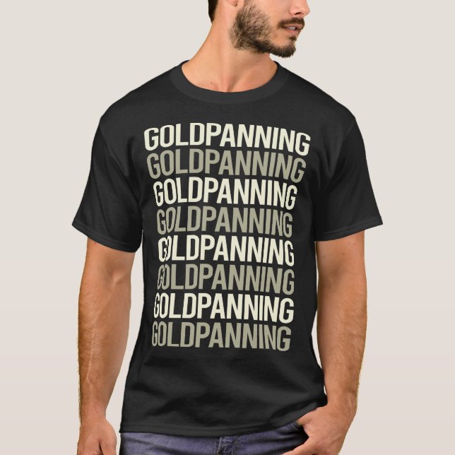 T-shirt Texte Blanc Panning Panner Or (Devant)
