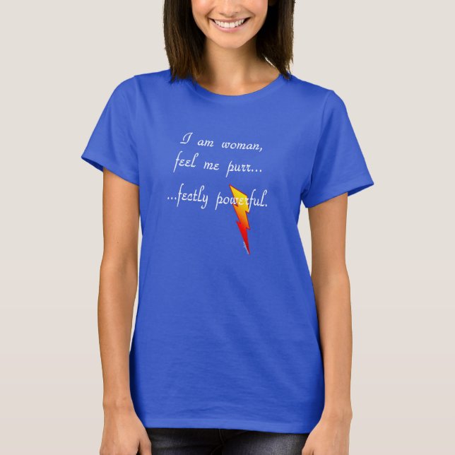 T-Shirt Texte blanc, parfaitement puissant (Devant)