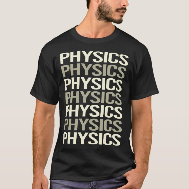 T-shirt Texte blanc Physique (Devant)