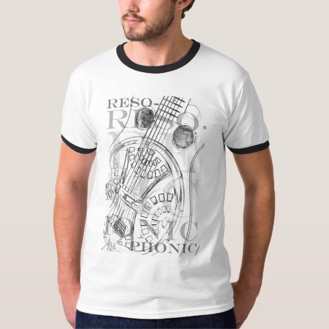 T-shirt Texte blanc T de Reso (Devant)
