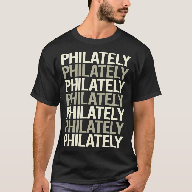 T-shirt Texte blanc Timbre Postage (Devant)