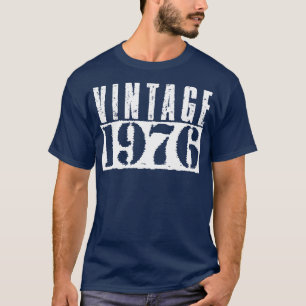 T-shirt Texte blanc Vintage vintage 1976