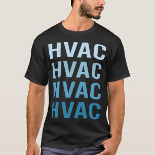 T-shirt Texte bleu HVAC
