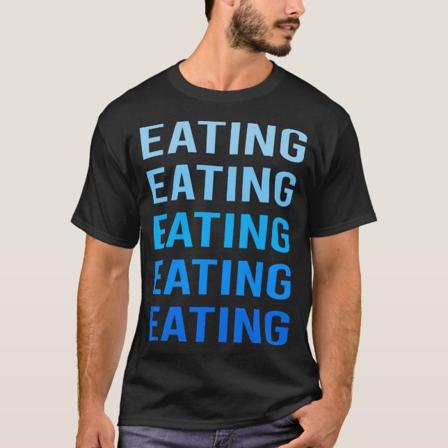 T-shirt Texte Bleu Manger (Devant)