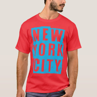 T-shirt Texte bleu Vintage de New York