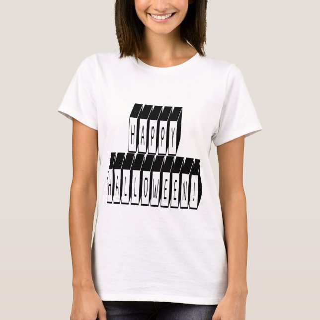 T-shirt Texte bloc Halloween (Devant)