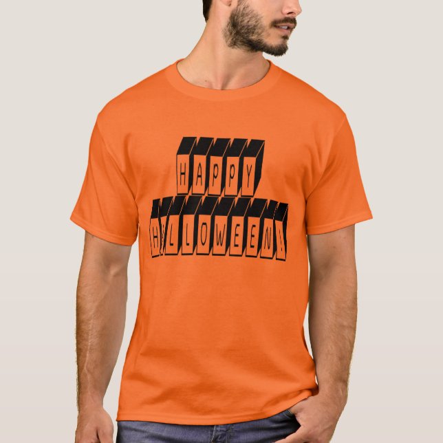 T-shirt Texte bloc Halloween (Devant)