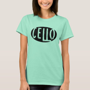T-shirt Texte brut ovale cello