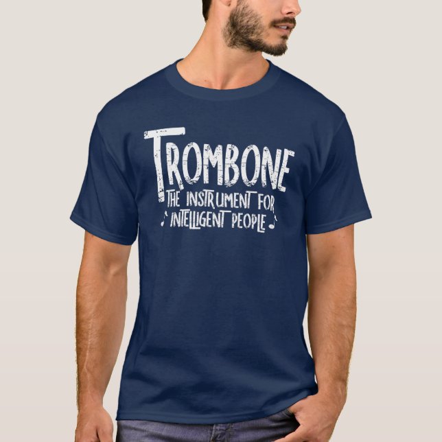 T-shirt Texte brut Trombone intelligent (Devant)