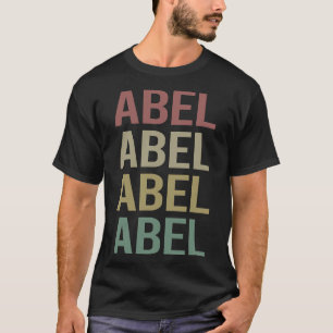 T-shirt Texte coloré Art - Nom abel