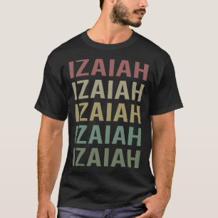 T-shirt Texte coloré Art - Nom Izaiah