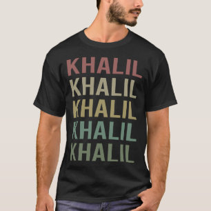 T-shirt Texte coloré Art - Nom Khalil