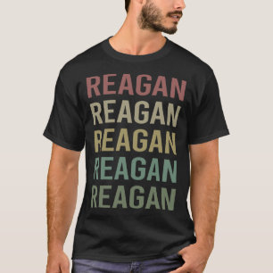 T-shirt Texte coloré Art - Nom Reagan