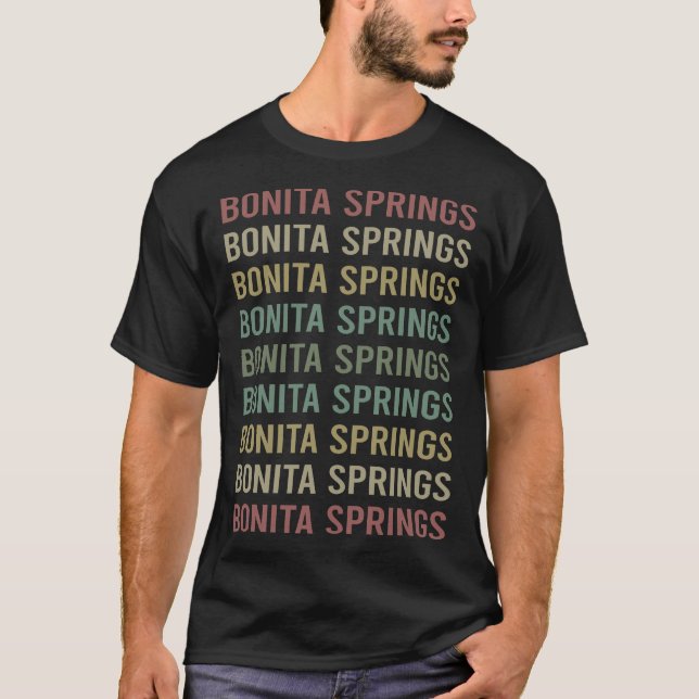 T-shirt Texte coloré Bonita Springs (Devant)