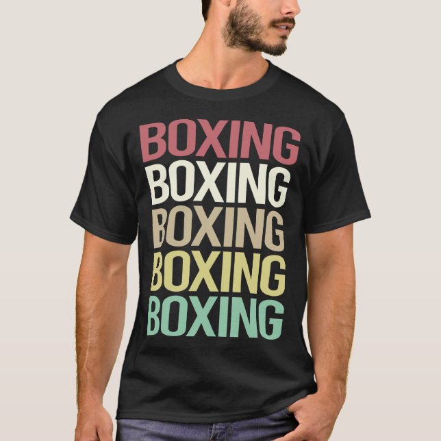 T-shirt Texte Coloré Boxe (Devant)