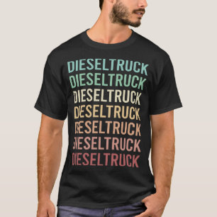 T-shirt Texte coloré Camions diesel Camion