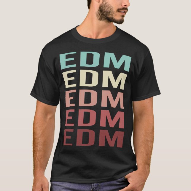 T-shirt Texte coloré EDM (Devant)