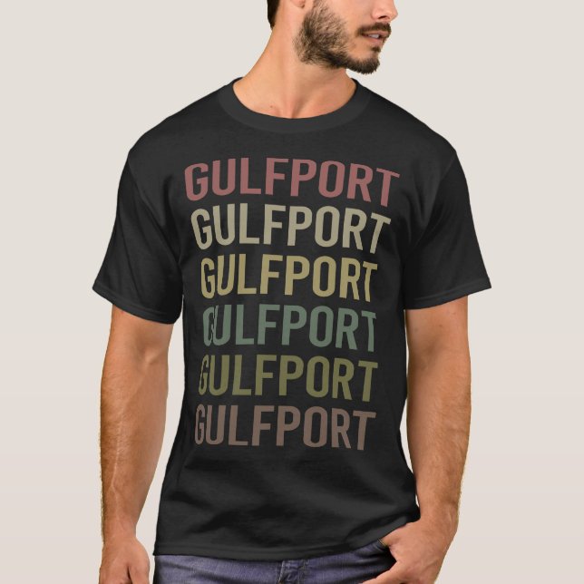 T-shirt Texte coloré Gulfport (Devant)