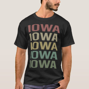 T-shirt Texte coloré Iowa