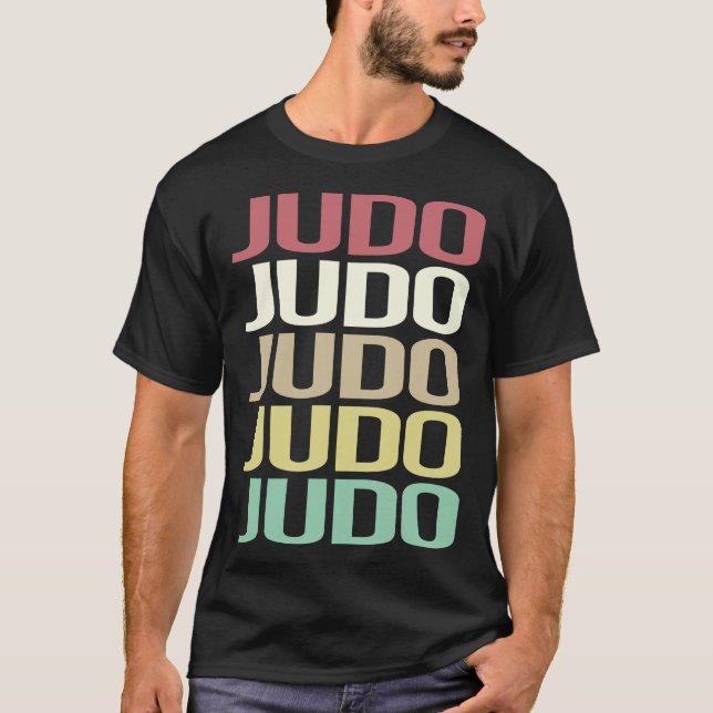 T-shirt Texte Coloré Judo (Devant)