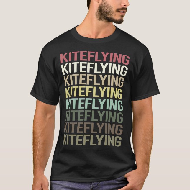 T-shirt Texte coloré Kite volant (Devant)