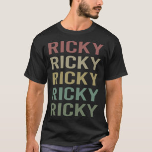 T-shirt Texte coloré - Nom Ricky