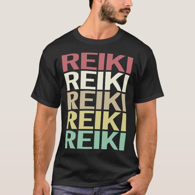 T-shirt Texte Coloré Reiki (Devant)