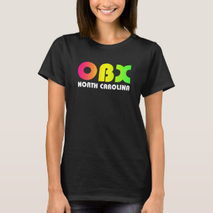 T-shirt Texte Coloré Rétro Vintage Outer Banks OBX