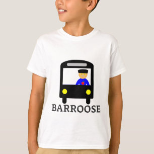 T-shirt Texte dans le Mannois : barroose et autobus noir