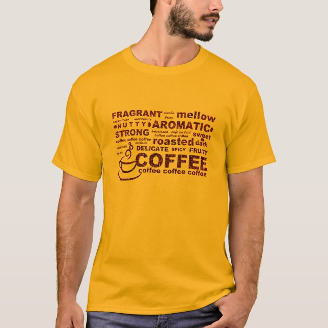 T-shirt Texte de grain de café (Devant)