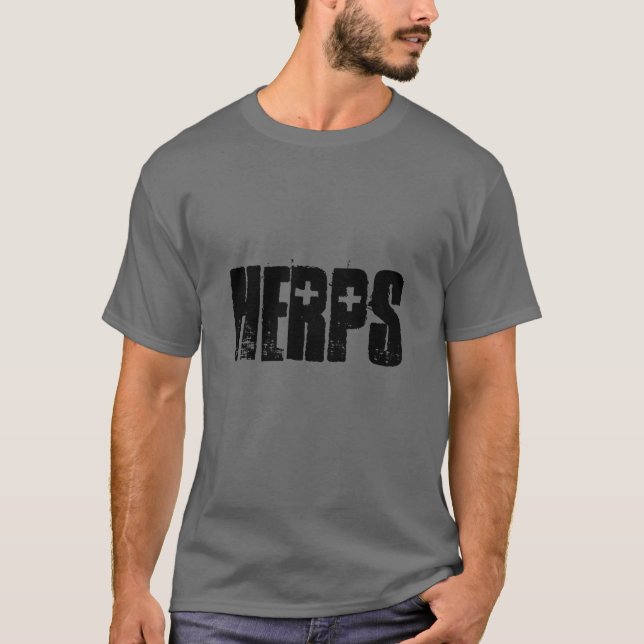 T-shirt Texte de Herps (Devant)