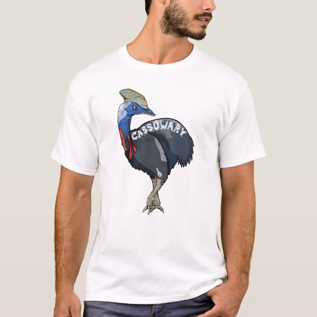 T-shirt texte de la dent de couleur cassowary (Devant)