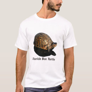 T-shirt Texte de la photographie W de tortue de boîte de
