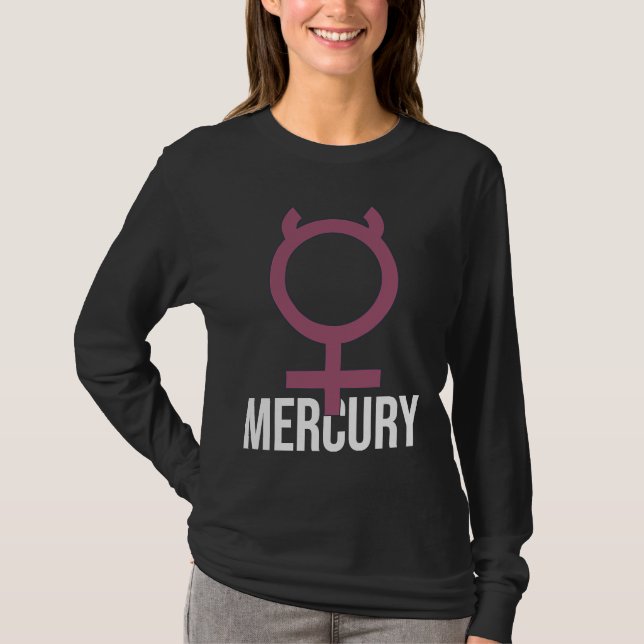 T-shirt Texte de la planète Mercure  Symbole planétaire  C (Devant)