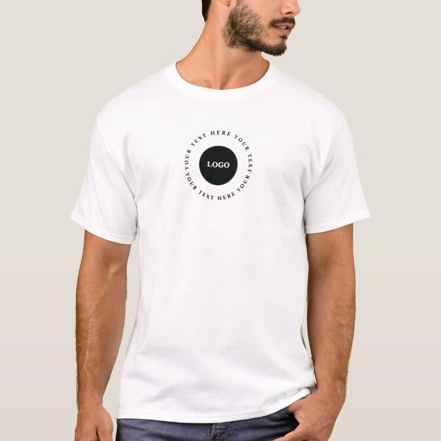 T-shirt Texte de logo personnalisé (Devant)