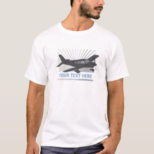 T-shirt Texte de personnaliser - avion à voilure basse