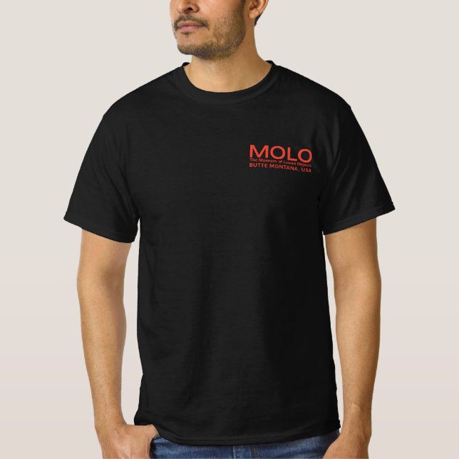 T-shirt texte de revers MOLO et dos de cheval (Devant)