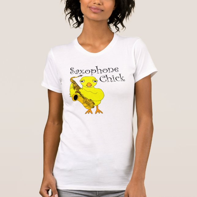 T-shirt Texte de sélection du saxophone (Devant)
