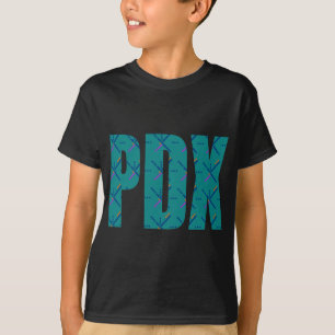 T-shirt Texte de tapis d'aéroport de PDX Portland