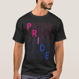 T-shirt Texte de typographie de la fierté bisexuelle LGBTQ
