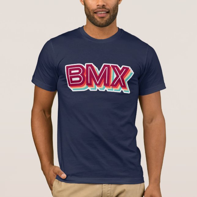 T-shirt Texte de typographie rétro BMX Cool (Devant)