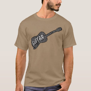 T-shirt Texte des notes de musique de guitare