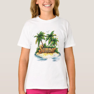T-shirt Texte d'été - Tropical Summer Island